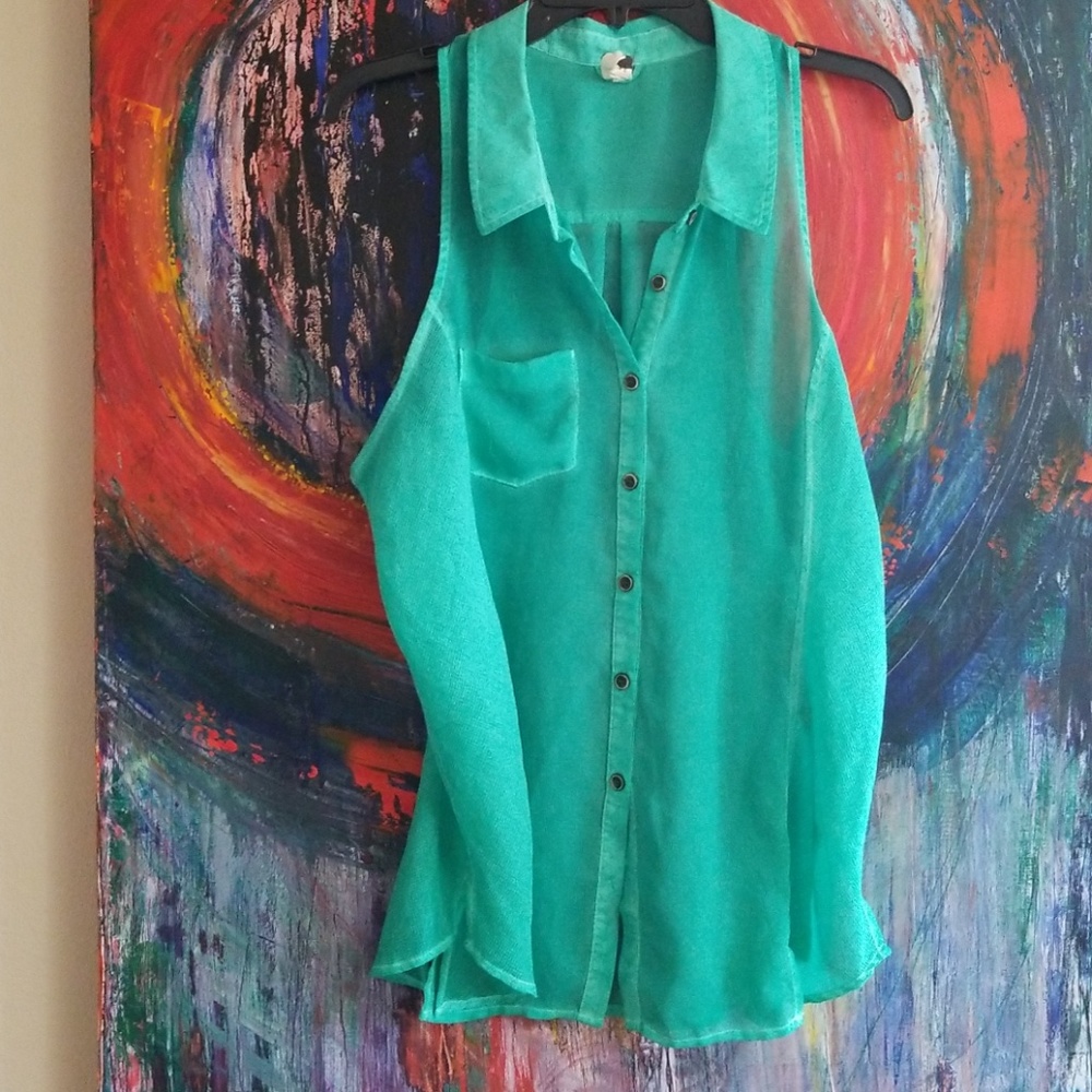 Free people turquoise top